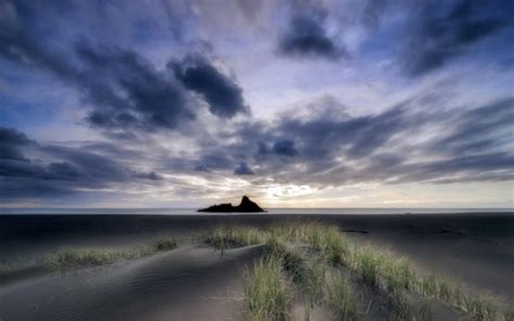 Sea Aeyaey Dunes Landscape Beaches Ocean Sky Wallpapers Hd