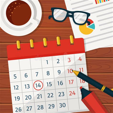 Calendar Planning Vector Concept Background Stock Vector