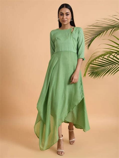 Green Overlap Drape Dress At Rs 4900 महिलाओं की डिजाइनर ड्रेस लेडीज