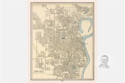 Vintage Omaha Map From 1901 Old Nebraska Map Historic Ne Etsy