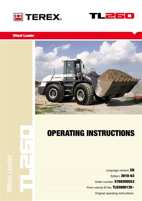 Terex Tl260 Operating Instructions Manual Manualzz