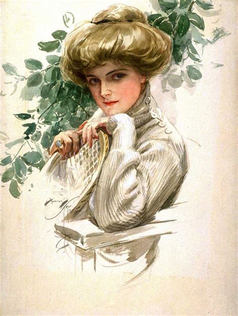 Harrison Fisher Girl Gibson Girl Vintage Illustration Victorian Art