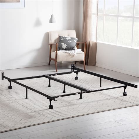 Brookside Universal Adjustable Metal Bed Frame With Center Support With