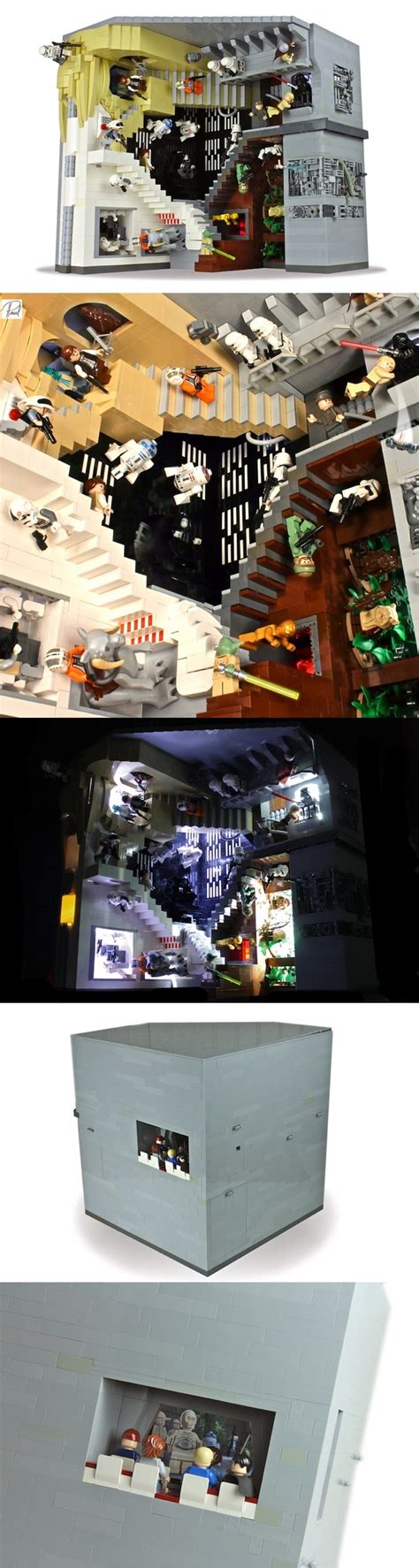 Lego Star Wars Sculpture Re Imagines M C Eschers Relativity Lego