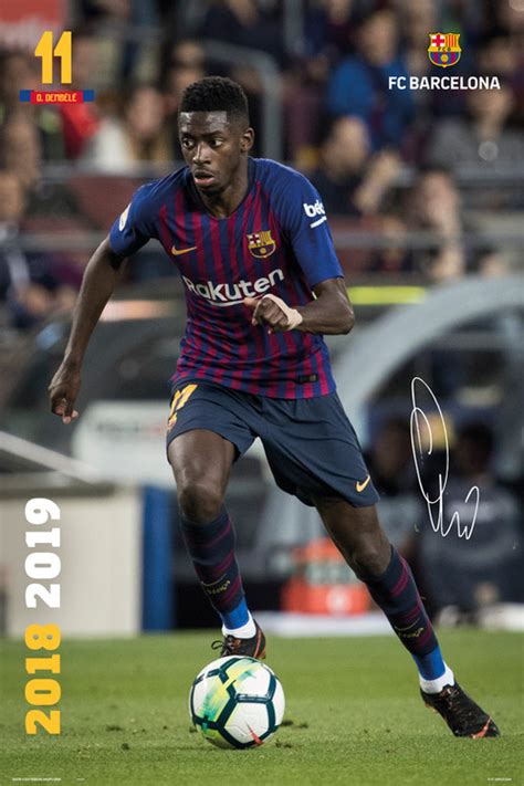 Fc Barcelona 20182019 Dembele Poster Plakat Kaufen Bei Europosters