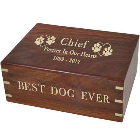 Perfect Simple Wood Box Dog Pet 87 Cu In Cremation Urn — Afterlife