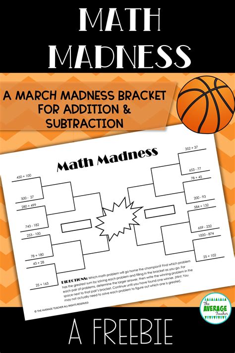 March Madness Math Activities