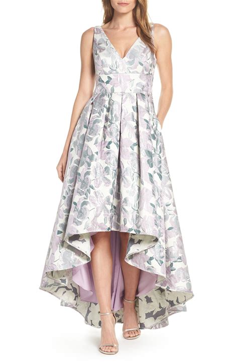 eliza j floral jacquard high low evening dress high low evening dresses evening dresses online