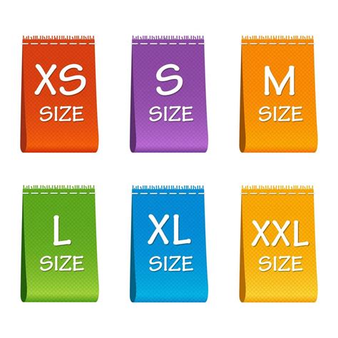 Clothing Size Labels Isolated On White Background 1213913 Vector Art At