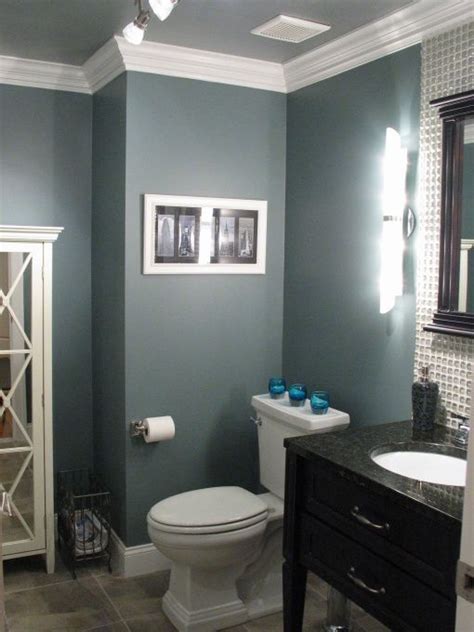 Your home depot paint associate can reduce the wall paint formula 90 or 95% and shoot that into the ceiling paint, giving it just a hint of the wall color. classy toilet room--CEILING PAINT is different from the ...