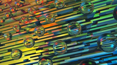 1920x1080 Digital Art Cgi Colorful Lines 3d Ball Sphere Transparency