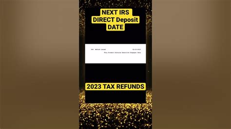 Next Irs Direct Deposit Date For 2023 Tax Refunds Youtube