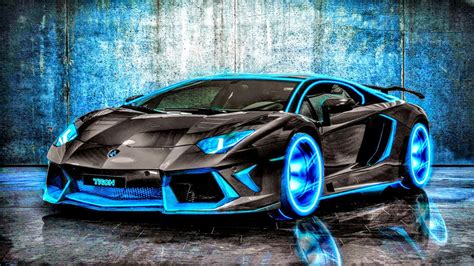 Neon Blue Lamborghini Aventador By Rogue Rattlesnake On Deviantart
