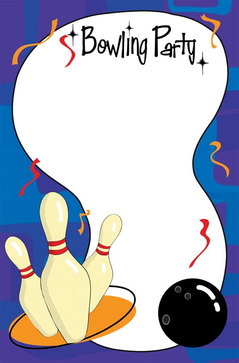 Printable Bowling Party Invitation Template Free