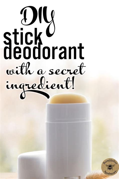 Homemade Deodorant Stick Recipe Recipe Homemade Deodorant Natural