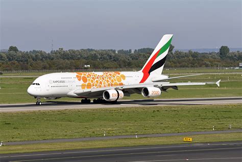 Emirates Airbus A380 861 A6 Eou Expo 2020 Dubai Orange Liv Flickr