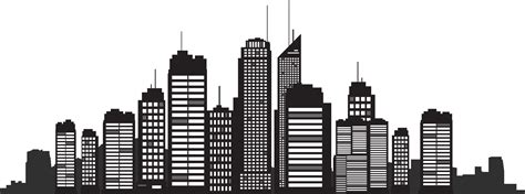 New York City Silhouette Skyline Cityscape Building Silhouette Png
