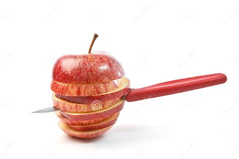 Knife In A Apple Stock Photo Image Of Kitchen Health 28040582