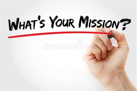 Hand Writing What S Your Mission With Marker Business Concept Stock