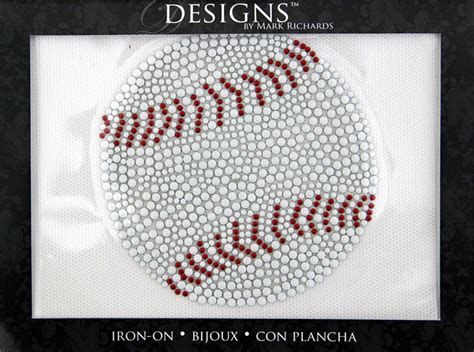 Designs™ Iron Ons Sports Rhinestone Applique Icon Baseball
