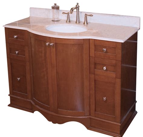 A bathroom vanity unit is a piece of furniture combining the bathroom basin with a useful storage cabinet. Traditional Birch Vanity Base Only, Cherry, 47 ...