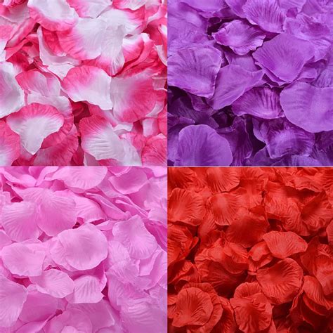 100pcspack Silk Rose Petals Leaves Artificial Flowers Petals For