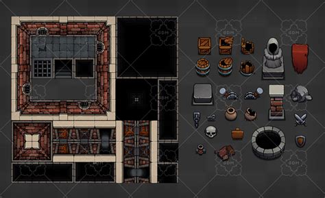 2d Dungeon Tileset Gamedev Market