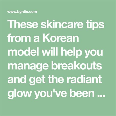 These Skincare Tips From A Korean Model Will Help You Manage Breakouts