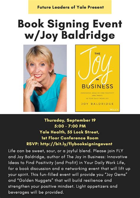 Fly Book Signing Event Wjoy Baldridge Future Leaders Of Yale