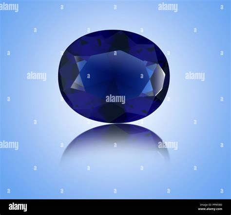 Oval Cut Blue Sapphire Gemstone Hi Res Stock Photography And Images Alamy