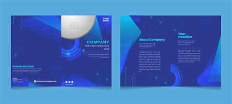 Blue Technology Company Profile Template 22020642 Vector Art At Vecteezy