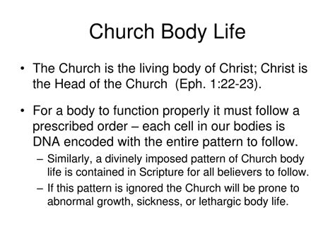 Ppt Church Body Life Powerpoint Presentation Free Download Id1518170