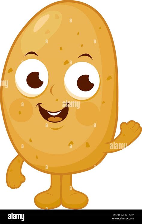 Cute Potato Cartoon Character Vector Illustration Stock Vector Image