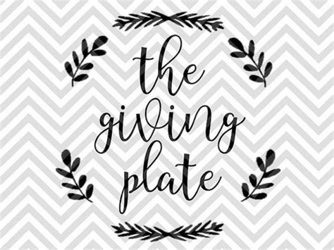 Download The Giving Plate Thanksgiving SVG and DXF Cut File • Png ...