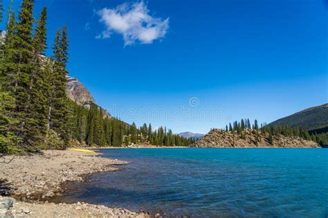 Moraine Lake Beautiful Landscape In Summer Sunny Day Banff National