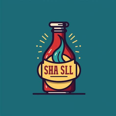 Premium AI Image Flat Color Chili Sauce Logo Vector