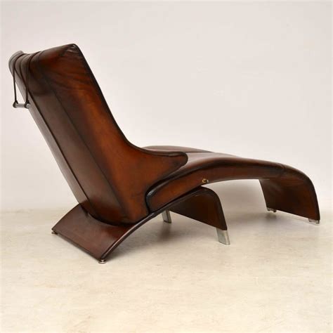 Leather chaise lounge chair plans. Danish Leather Reclining Chaise Lounge Armchair - Berg ...