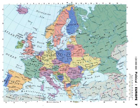 Carta Política Detallado De Europa Europa Mapas Del Mundo