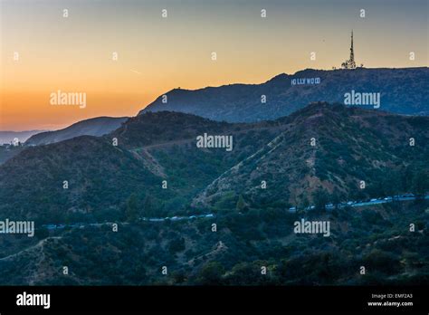 View Of The Hollywood Sign From Griffith Observatory In Griffith Park