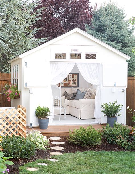 House And Home Turn Your Backyard Shed Into A Small Space Oasis With