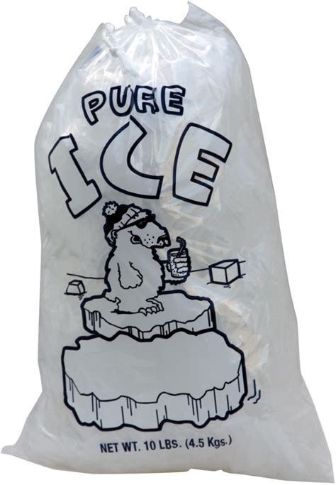 Ice Bags Clear Pure Ice And Drawstring Ice Bags
