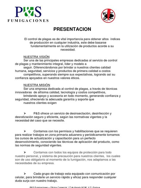 Carta De Presentacion De Empresa Servicios