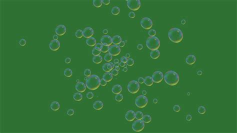 Flying Soap Bubbles Motion Graphics With Green Screen Background