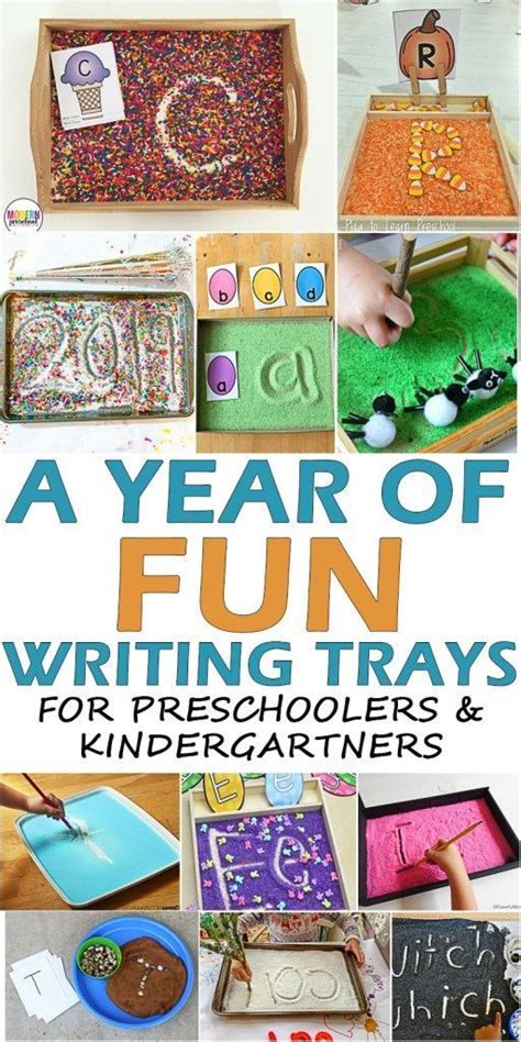 A Year Of Fun Writing Trays For Preschoolers Happy Toddler Playtime