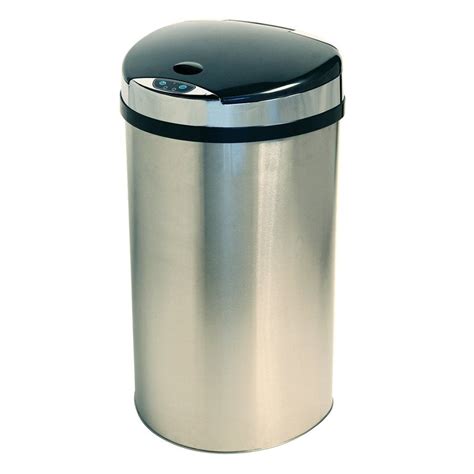 Itouchless 13 Gallon Stainless Steel Metal Touchless Trash Can With Lid