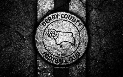 Logo redesign of english football club derby county. Download wallpapers 4k, Derby County FC, logo, EFL Championship, black stone, football club ...