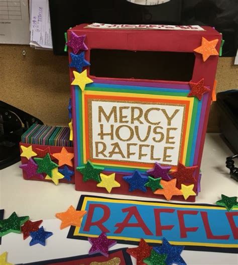 Raffle Box with tickets | Raffle box, House raffle, Raffle