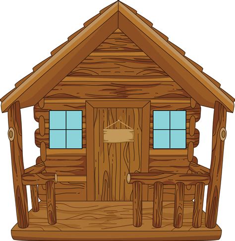 Cottage Vector Hut Log Cabin Clipart Hd Png Download