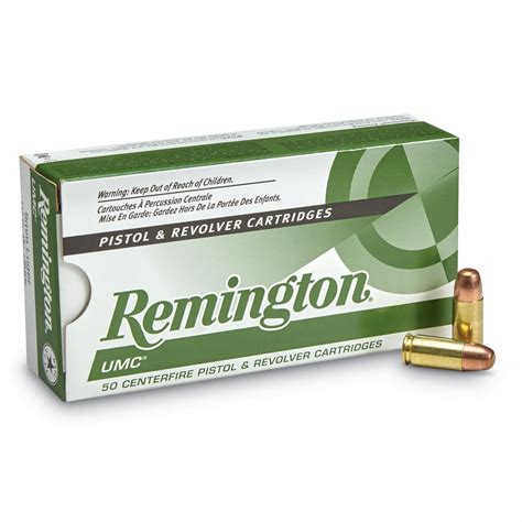 Remington Umc Handgun 9mm Luger Mc 147 Grain 50 Rounds 95036 9mm