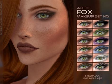 Fox Eyes Makeup Set Hq By Alf Si At Tsr Sims 4 Updates